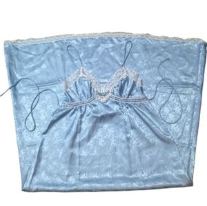 Vintage 80s Christian Dior Satin Lace Nightgown